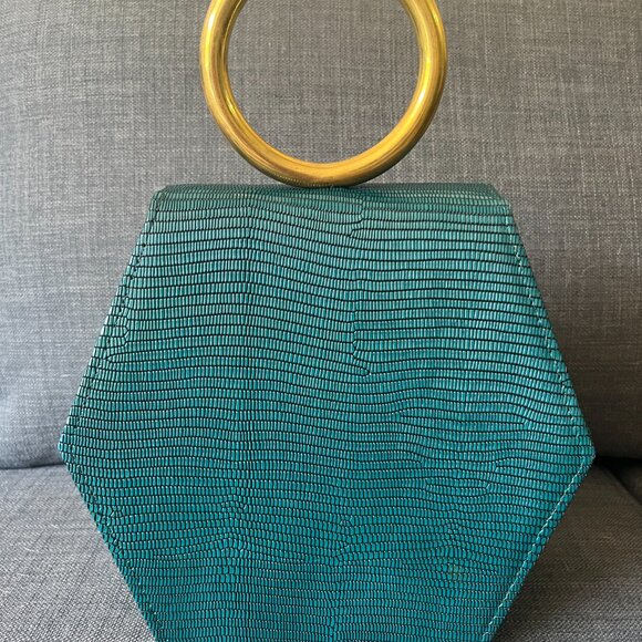 Anima Iris Pine Zuri Gold Handbag - Picture 7 of 9